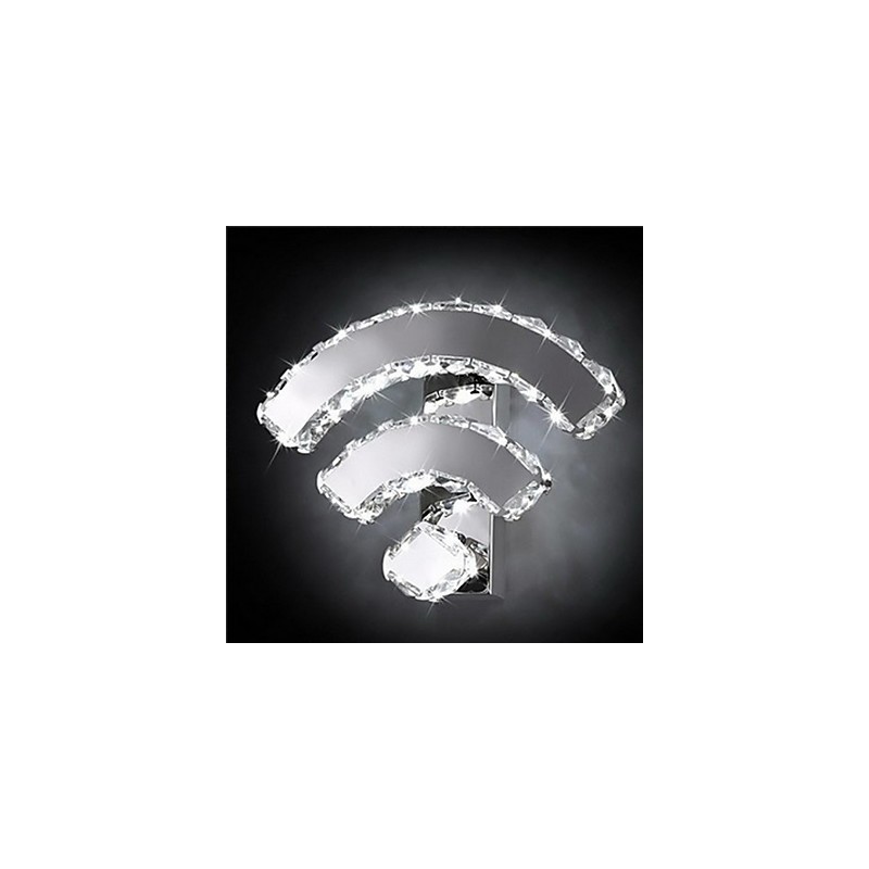 Appliques murales en cristal WIFI Cristal Moderne Contemporain Lit Salon Hôtel Métal