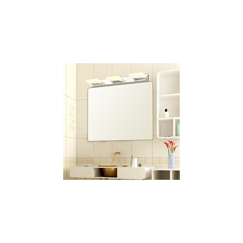 Lampe miroir en acier inoxydable et acrylique