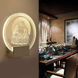 Applique murale en acrylique, lampe en PVC, puce lumineuse, moderne, contemporaine, en métal