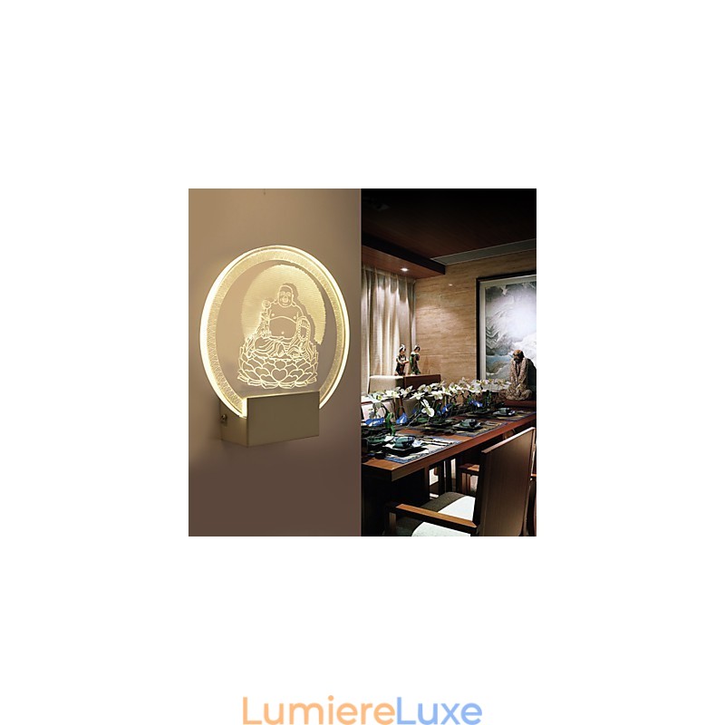 Applique murale en acrylique, lampe en PVC, puce lumineuse, moderne, contemporaine, en métal