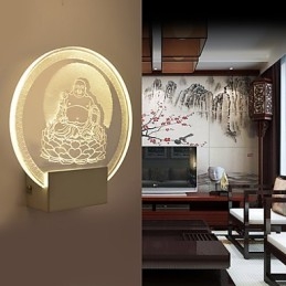 Applique murale en acrylique, lampe en PVC, puce lumineuse, moderne, contemporaine, en métal