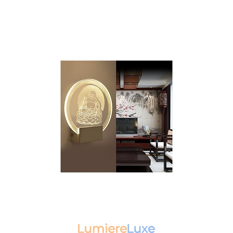Applique murale en acrylique, lampe en PVC, puce lumineuse, moderne, contemporaine, en métal