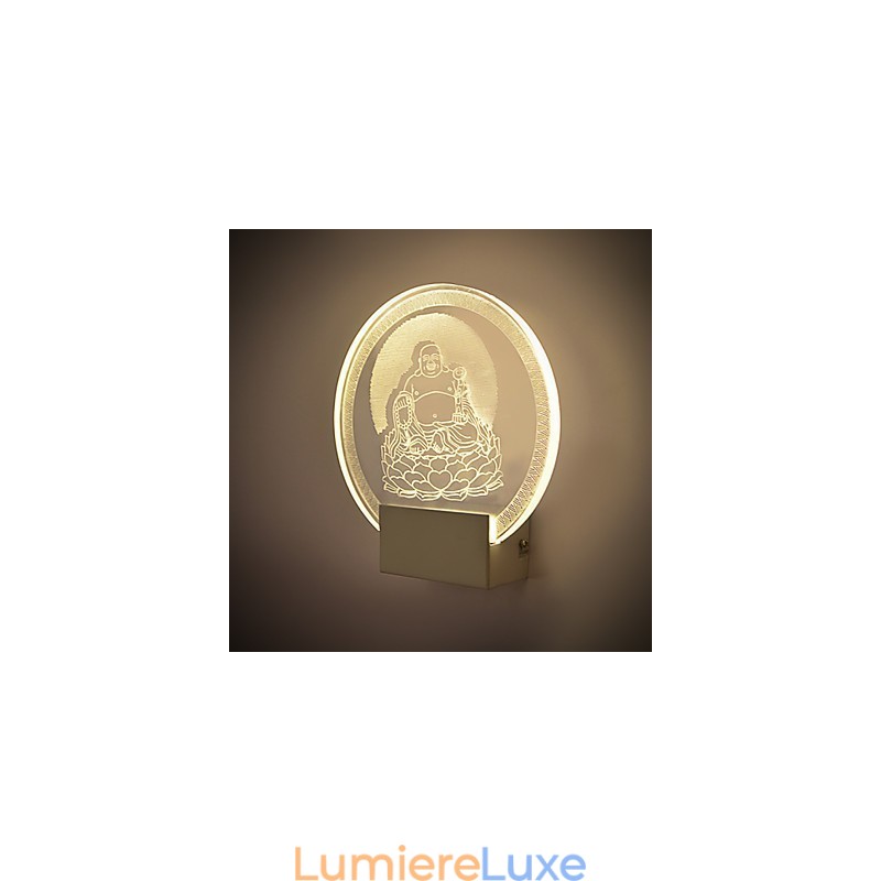 Applique murale en acrylique, lampe en PVC, puce lumineuse, moderne, contemporaine, en métal