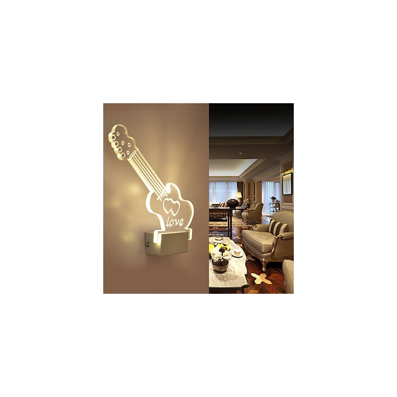 Applique murale en acrylique, lampe en PVC, lumière moderne contemporaine en métal