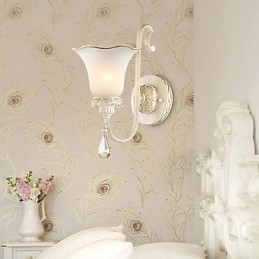 Applique murale de chambre à coucher en fer forgé de type européen, restauration des anciennes manières