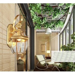 Lampe de jardin entièrement en cuivre, lampe d'extérieur étanche A