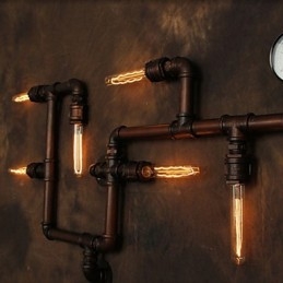 Applique murale 6 lumières finition bronze style industriel rustique Lodge métal
