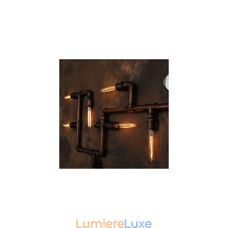 Applique murale 6 lumières finition bronze style industriel rustique Lodge métal