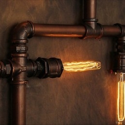 Applique murale 6 lumières finition bronze style industriel rustique Lodge métal