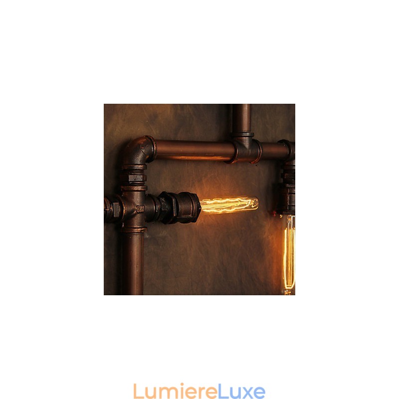 Applique murale 6 lumières finition bronze style industriel rustique Lodge métal