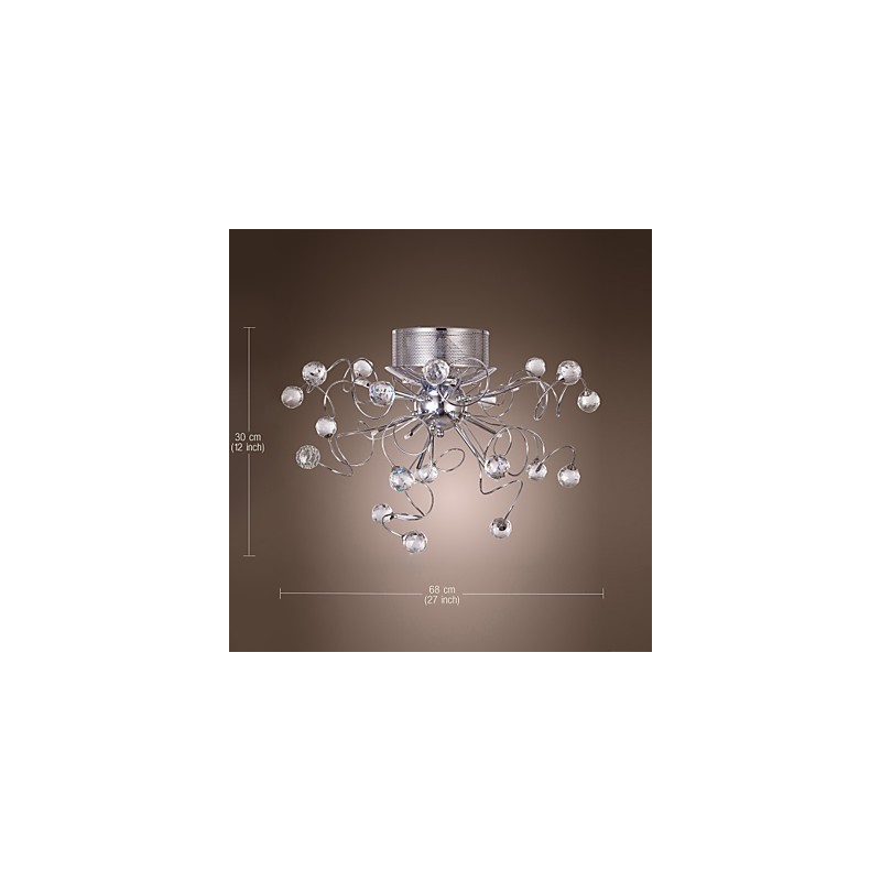 Lustre en cristal design moderne Living 9 lumières