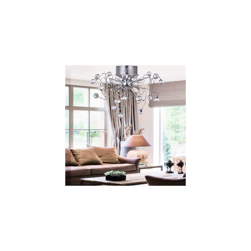 Lustre en cristal design moderne Living 9 lumières
