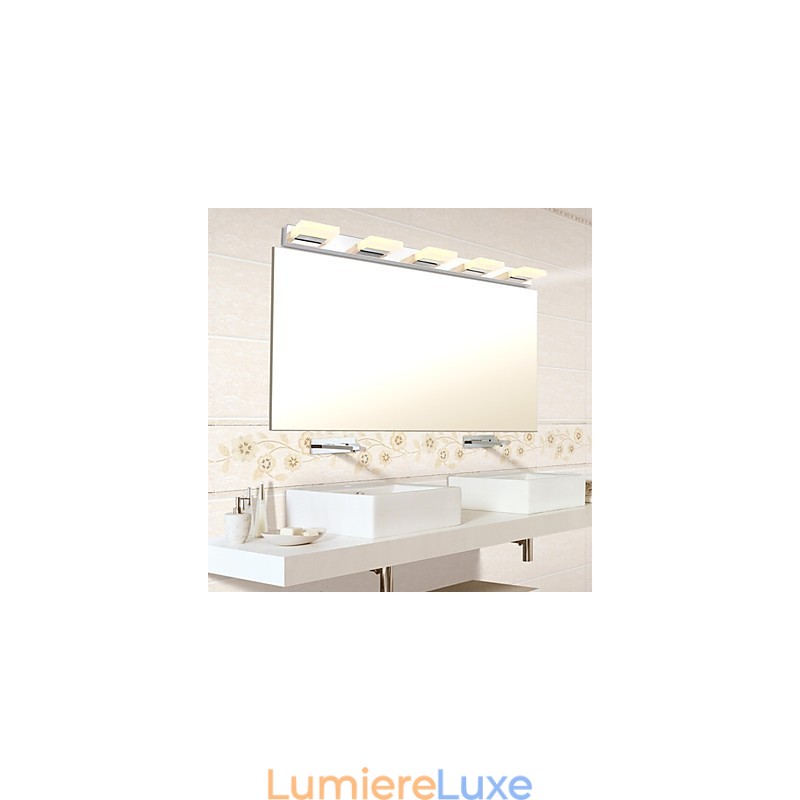 Lampe miroir en acier inoxydable et acrylique