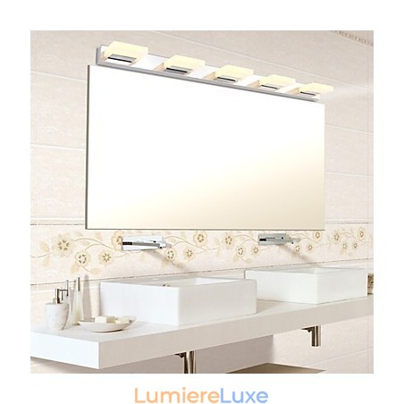 Lampe miroir en acier inoxydable et acrylique Lampe miroir en acier inoxydable et acrylique
