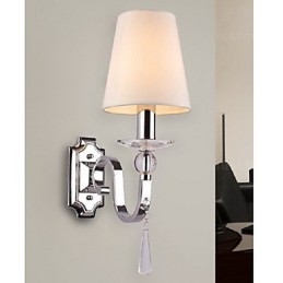 Applique murale blanc chaud avec gouttes de cristal