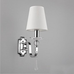 Applique murale blanc chaud avec gouttes de cristal