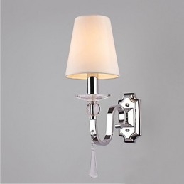 Applique murale blanc chaud avec gouttes de cristal