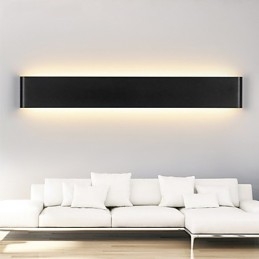 Appliques murales modernes d'intérieur noires et blanches 72 cm