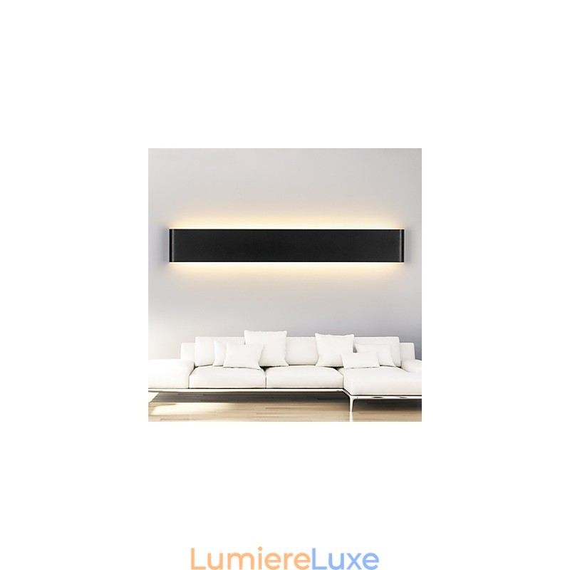 Appliques murales modernes d'intérieur noires et blanches 72 cm