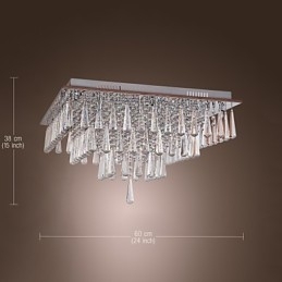 Plafonniers modernes contemporains en cristal