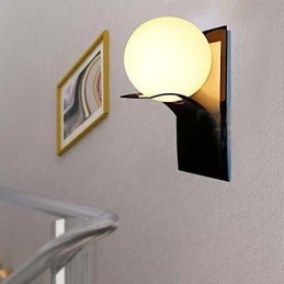 Applique murale de salle de bain moderne en métal et verre galvanisé