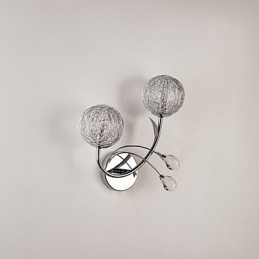 Appliques murales en cristal style mini moderne contemporain en métal