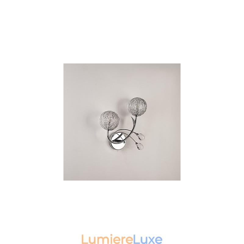 Appliques murales en cristal style mini moderne contemporain en métal