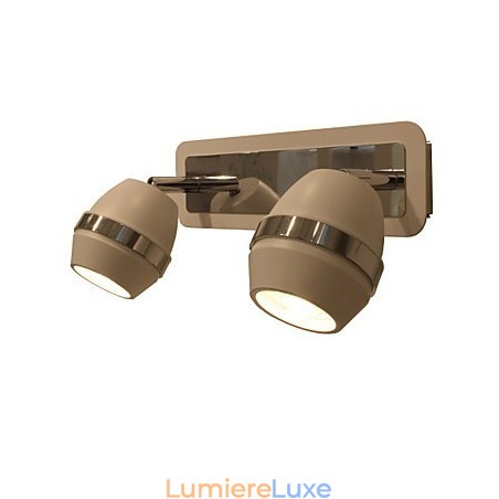 Appliques murales modernes sphériques chromées pour salle de bain avec 2 lumières Appliques murales modernes sphériques chromées pour salle de bain avec 2 lumières