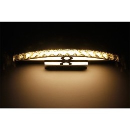 Applique murale contemporaine en cristal de 18 W pour salle de bain