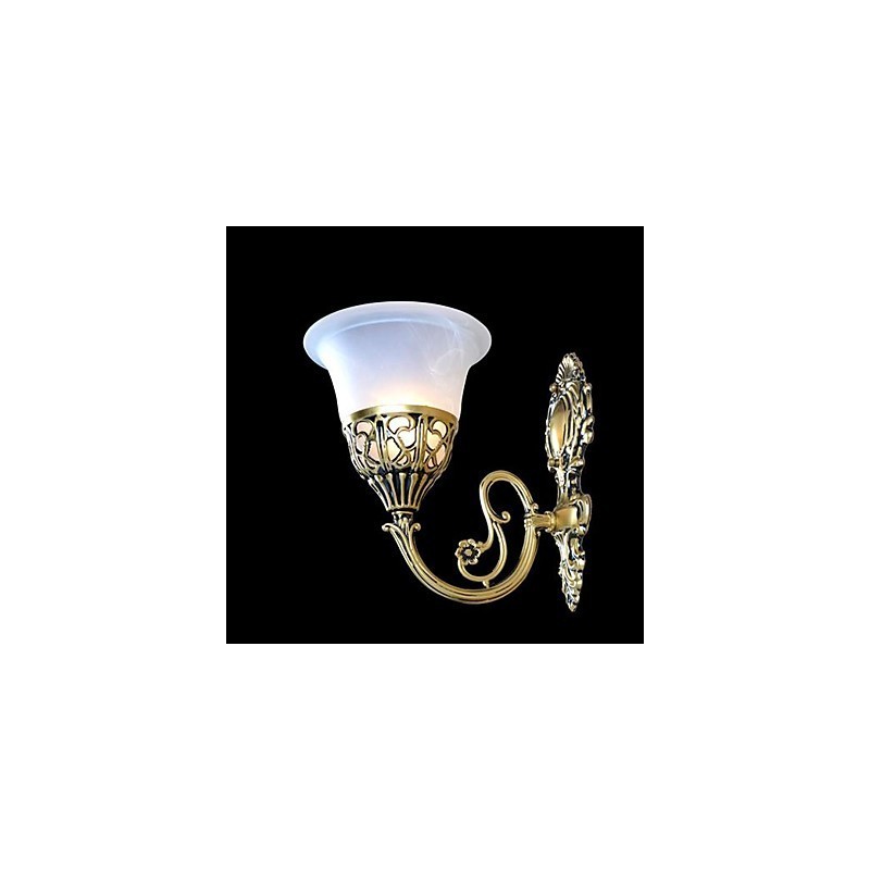 Appliques murales en bronze, verre moiré, style européen rétro classique, 220 V
