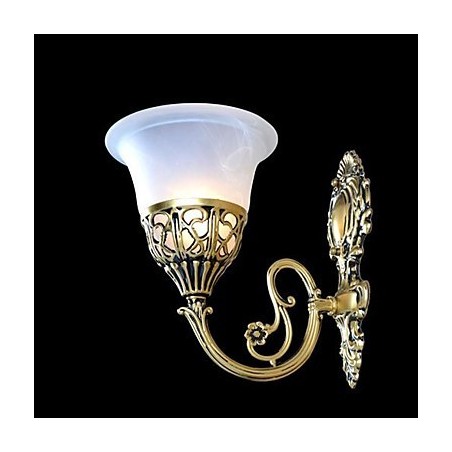 Appliques murales en bronze, verre moiré, style européen rétro classique, 220 V Appliques murales en bronze, verre moiré, style européen rétro classique, 220 V