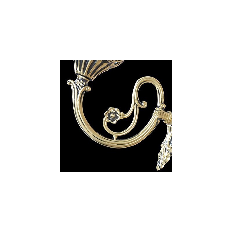 Appliques murales en bronze, verre moiré, style européen rétro classique, 220 V