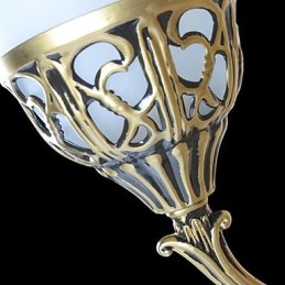 Appliques murales en bronze, verre moiré, style européen rétro classique, 220 V