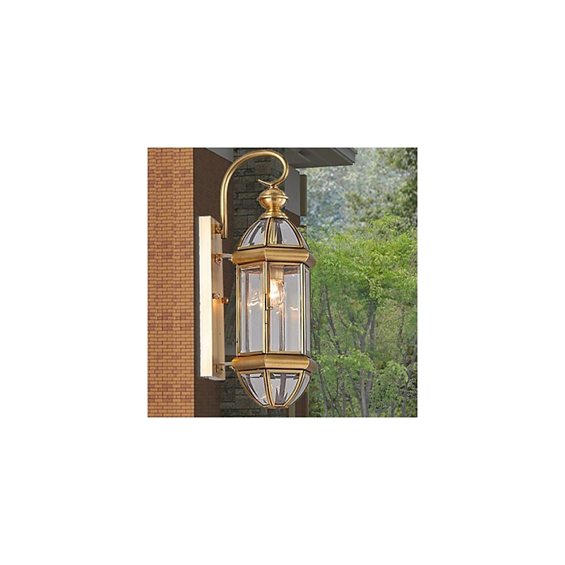Lampe d'extérieur Lampe de jardin Lampe d'extérieur Lampe entièrement en cuivre