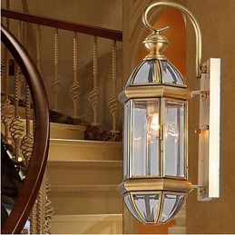 Lampe d'extérieur Lampe de jardin Lampe d'extérieur Lampe entièrement en cuivre