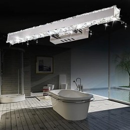 Éclairage de salle de bain en cristal moderne contemporain en métal