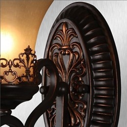 Appliques murales vintage à 1 lumière avec abat-jour en verre et résine, idéales pour une chambre, un salon ou un couloir