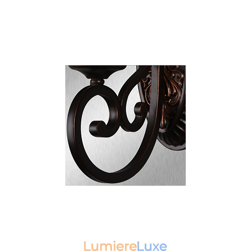Appliques murales vintage à 1 lumière avec abat-jour en verre et résine, idéales pour une chambre, un salon ou un couloir