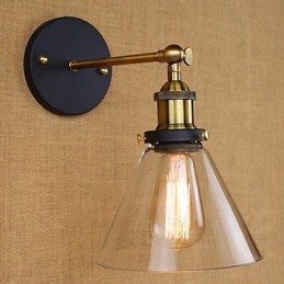 Applique murale décorative de style campagnard américain de type cloche industrielle