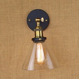Applique murale décorative de style campagnard américain de type cloche industrielle