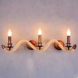 Lampe d'escalier de balcon contractée Lampe murale en corde torsadée