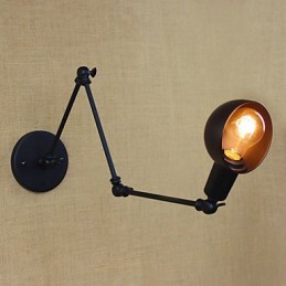 Applique murale décorative à trois bras longs et réglables, style rétro, idéale pour un salon