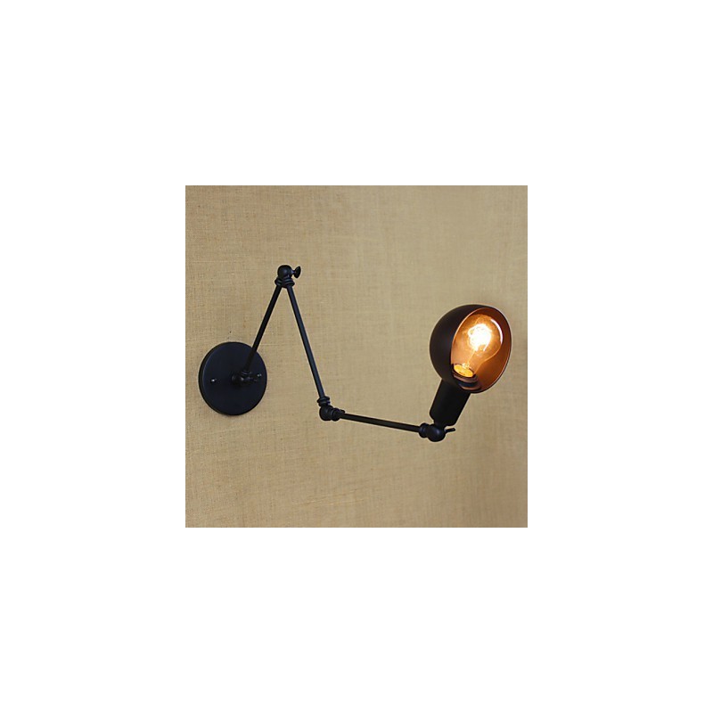 Applique murale décorative à trois bras longs et réglables, style rétro, idéale pour un salon