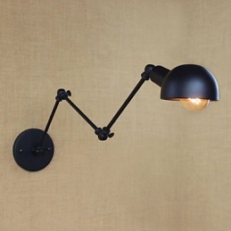 Applique murale décorative à trois bras longs et réglables, style rétro, idéale pour un salon