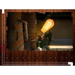 Applique murale vintage style loft industriel américain Edison, style pipe à eau rétro