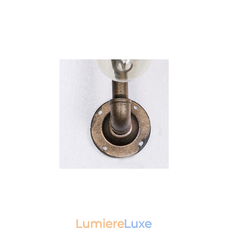 Applique murale vintage style loft industriel américain Edison, style pipe à eau rétro