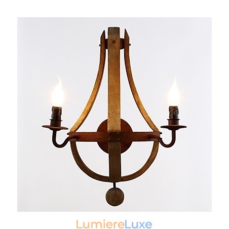 Appliques murales de style mini rustique Lodge bois bambou Appliques murales de style mini rustique Lodge bois bambou
