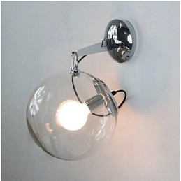 Lampe murale suspendue en forme de boule de verre, design créatif et individuel, design moderne