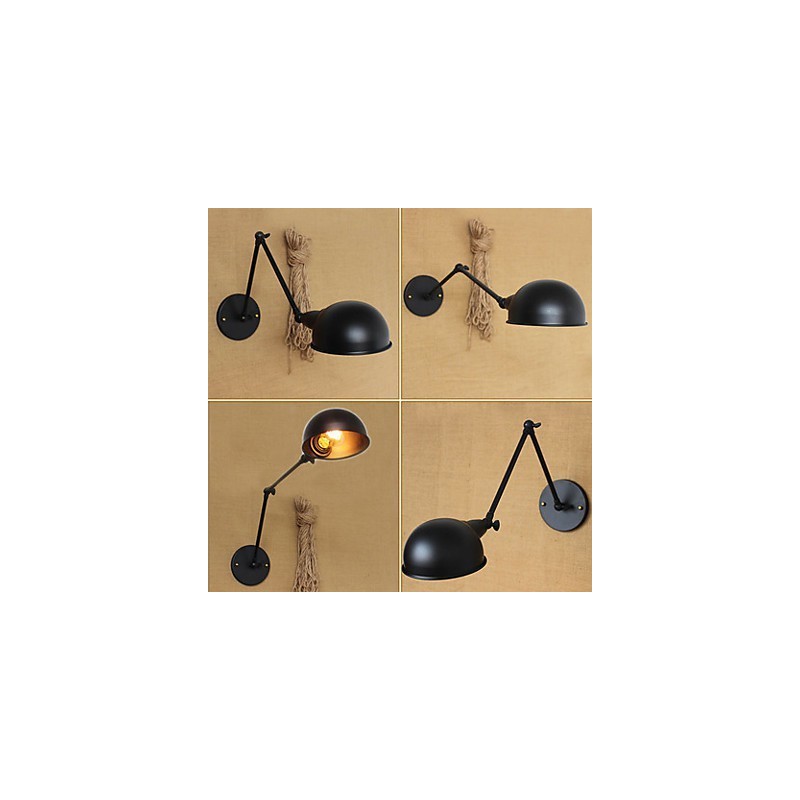 Applique murale décorative de style industriel rétro à double bras long, simple et élégante, idéale pour la table de chevet ou la salle à manger