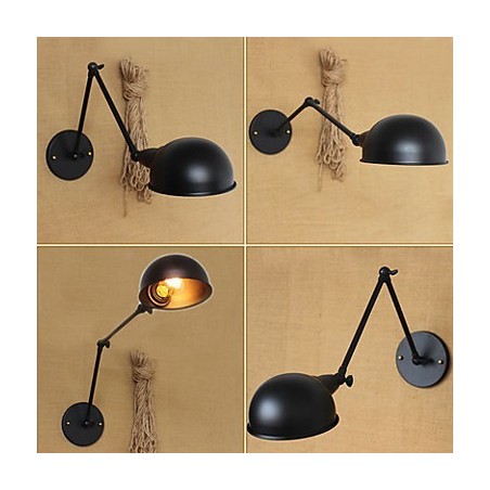 Applique murale décorative de style industriel rétro à double bras long, simple et élégante, idéale pour la table de chevet ou la salle à manger Applique murale décorative de style industriel rétro à double bras long, simple et élégante, idéale pour la table de chevet ou la salle à manger
